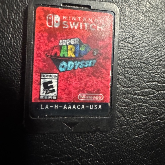 Nintendo Switch Super Mario Odyssey Game Card - Red and Black